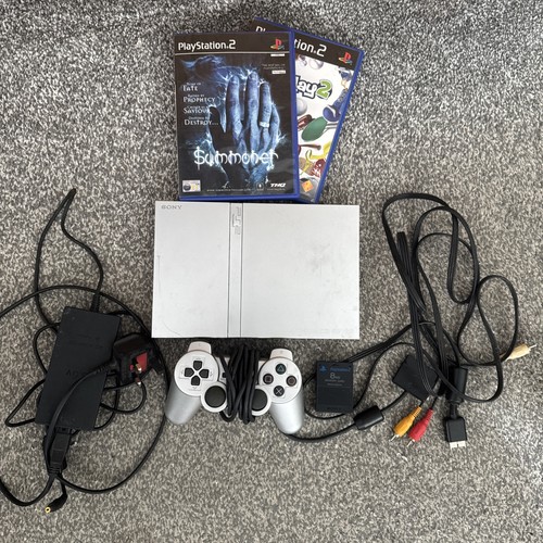 Sony playstation slim silver - playstation, 2