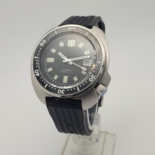 Black Divers Watch 'Willard' Nh35 Seiko TMI Auto Movt 200m Waffle AND NATO strap