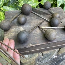 Dad’s Vintage Tools Sutton Wood Carving Tools Wooden Ball Handles + Files Boxed