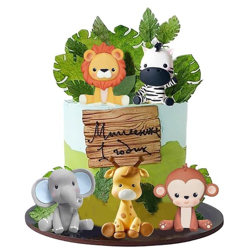 5pcs animals cake - animals,