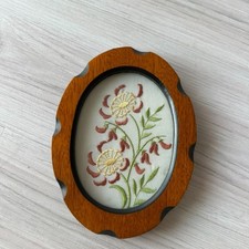 Vintage wooden oval framed - vintage,