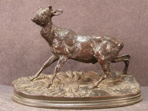 Antique bronze deer - antique,
