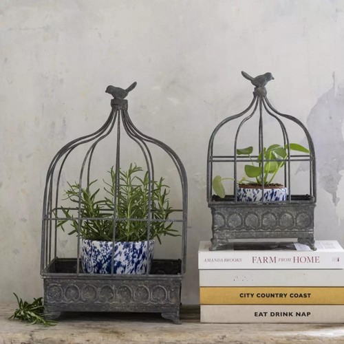 Decorative wire bird cage - decorative, x1