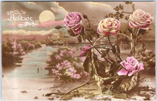 RPPC Vintage Postcard Amities