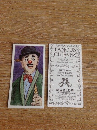 Trade card marlow clowns - trade,