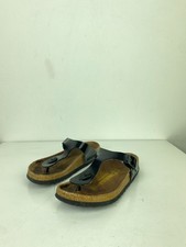 Birkenstock Black Buckle Cork Footbed Toe Post Sandals UK 3.5