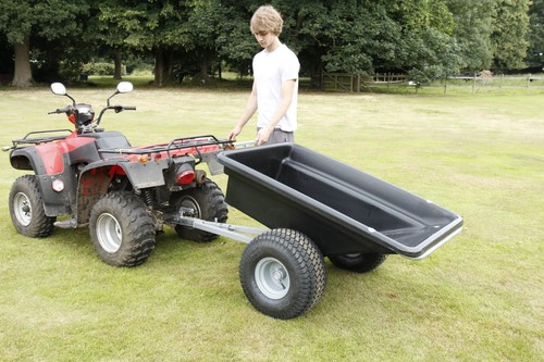 Garden tractor tipping trailer - tractor,