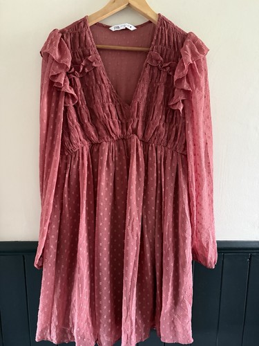 Zara pink long sleeved dress - sleeved,