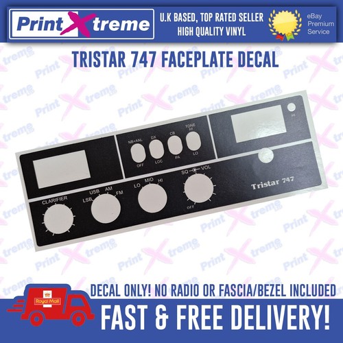 Tristar 747 radio faceplate - 747,