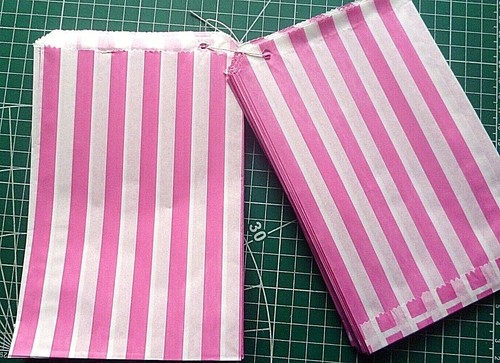 Paper candy bags striped - candy,
