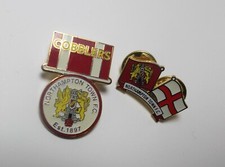 NORTHAMPTON TOWN FC -  ENAMEL BADGES x2. - ENGLAND, COBBLERS.