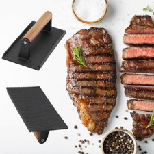 2x Steak Weight Cast Iron