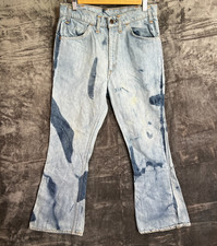 Vintage Levi’s 646 Orange Tab Flare Jeans 70s USA Made Y2K Light Wash W34 L31