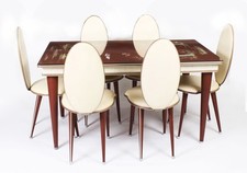 Italian Dining Table and Chairs by Umberto Mascagni Retailed Harrods C.1950s