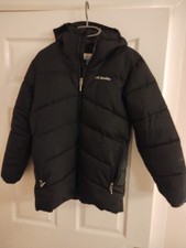 Columbia Winter Puffer Jacket Kids Large 14 16 Black