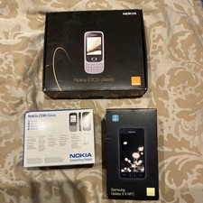 Nokia 6303i  & 2330, Samsung S II NFC  HANDSET boxes & inserts only  (NO PHONEs)