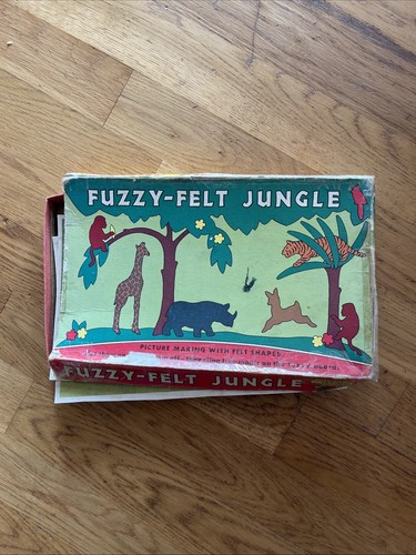 Vintage fuzzy felt jungle - felt,
