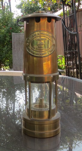 Brass miners lamp thomas - brass,