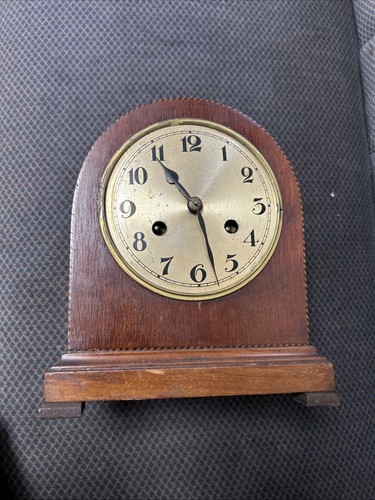 Vintage wood mechanical mantel - vintage,