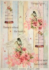 Vintage Home Birds A4 Rice