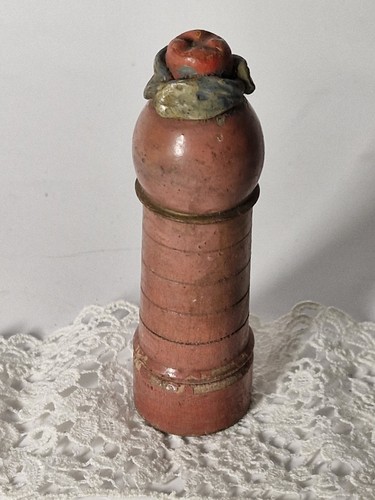 Antique wooden perfume bottle - wooden,