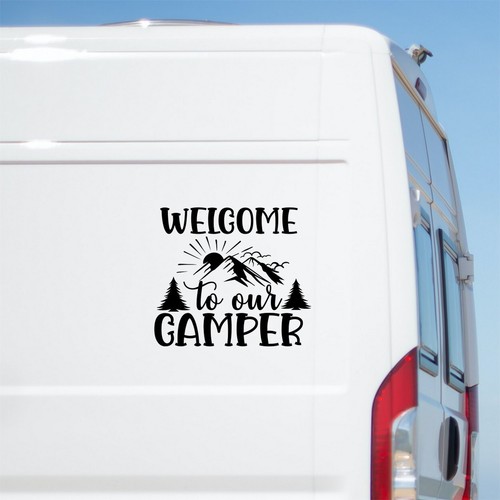 Welcome our camper sticker - welcome, to