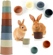 8PCS Stacking Cups, Rabbit Stacking Cups, Bunny Stacking Cups Pet Toys, Rabbit T