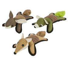 3 PACK LAZY BONES HEAVY DUTY PLUSH DOG PUPPY TOY TEXTURED SQUEAKY TOY LB-037