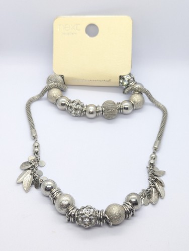 Chunky silver necklace - silver,