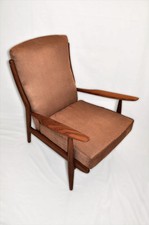 RENOVATED Vintage retro 60s Scandart teak afromosia armchair danish wegner style