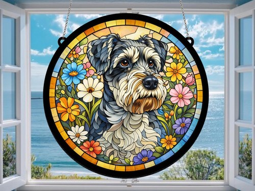 Schnauzer dog suncatcher - schnauzer,