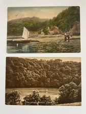 River Dart - Dittisham & Sharpham Woods - Two Vintage Postcards