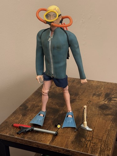 Vintage action man underwater - vintage,