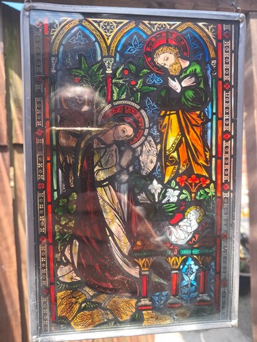 Hand painted glass window