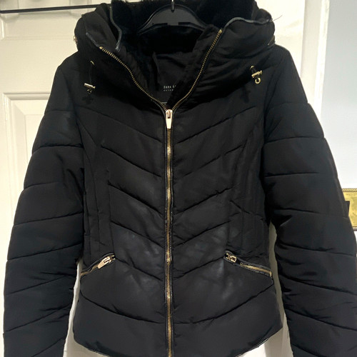 Zara basic black quilted - zara,