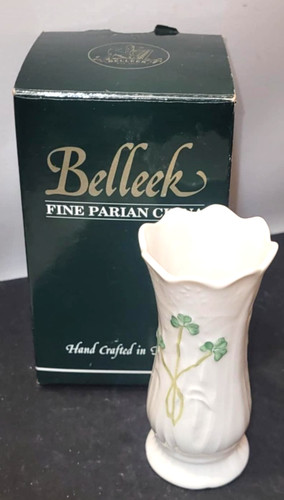 Belleek shamrock bud vase - shamrock,