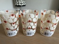 Orla Kiely Set of 3 Melamine Cups - Pink Wallflower Print NEW
