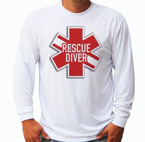 Rescue diver diving logo long - diver,