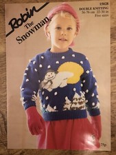 ELECTRONIC Epattern THE SNOWMAN Knitting Pattern Children Girls Boys Xmas Jumper