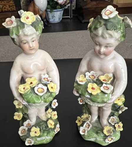 Pair antique german porcelain - pair,