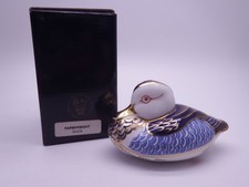 ROYAL CROWN DERBY DUCK PAPERWEIGHT WITH RARE CERAMIC STOPPER