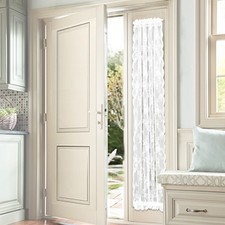 Sheer door curtain with spring - door,