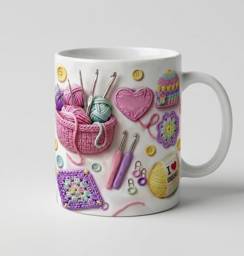 Love crochet mug gift for - i,
