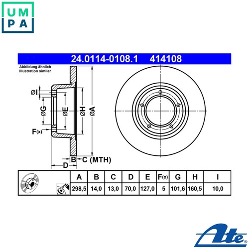 Brake disc 0114 0108 - 2x, 24.0114-0108.1