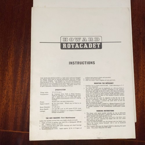 Howard rotacadet instructions - howard,