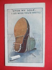 1919 Comic HOB NAIL BOOT CHALK UPON MY SOLE I WISH YOU'D WRITE FOOTWEAR