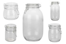 1/2/3 x Glass Storage Pot with