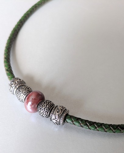 Mens green braided leather - mens,