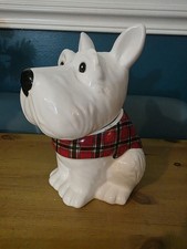 Scottie Cookie Jar Ceramic Red