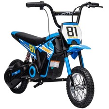 AIYAPLAY 24V Battery Powered Ride On Motorcycle with Rear Suspension, Blue